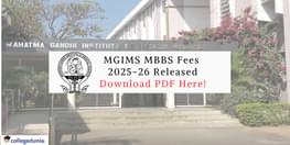 MGIMS MBBS Fees 2026 Released